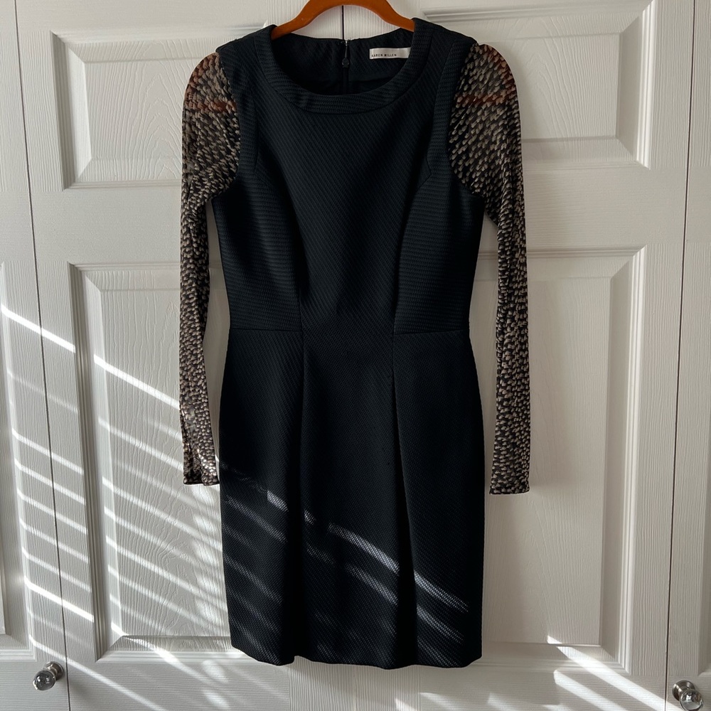 Karen Millen Mesh/mini pleated Dress